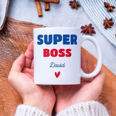 Mug pour un Super boss cadeau collègue tasse patron personnalisé