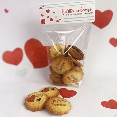 Coffret biscuits gourmands saint-valentin