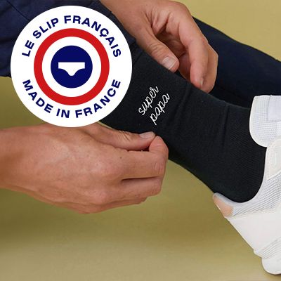 Chaussettes brodées Le Slip Français - Super Papa