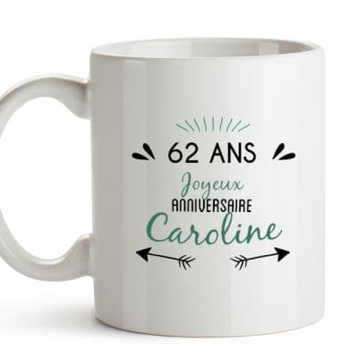 Mug avec message positif femme 62 ans