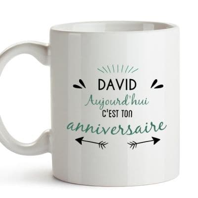 Mug personnalisé pour un David