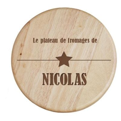 Set à fromage personnalisé pour un Nicolas