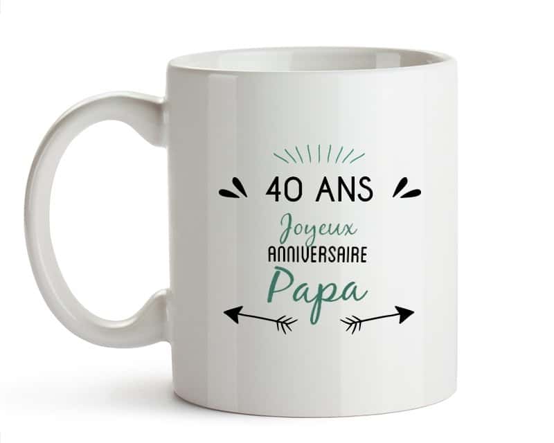 Mug message positif papa 40 ans