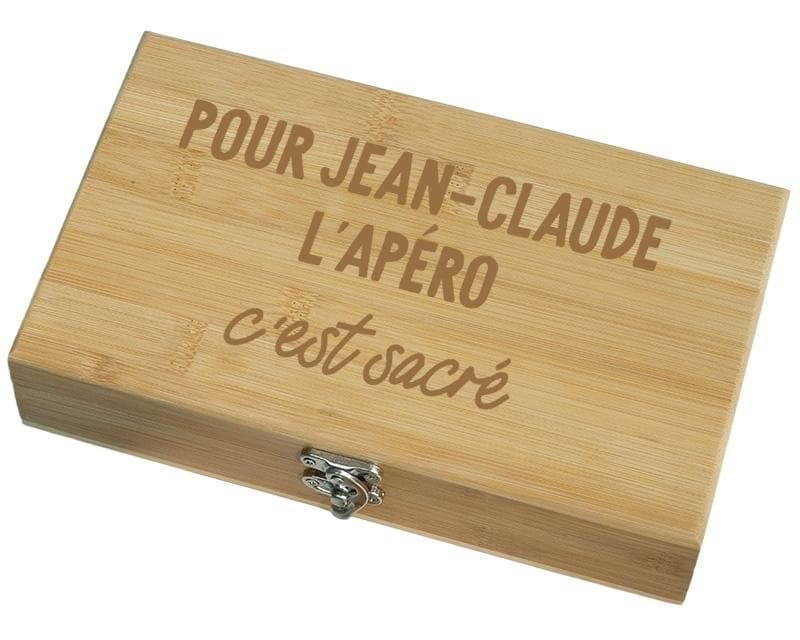 Coffret sommelier 5 accessoires personnalisé pour un Jean-Claude