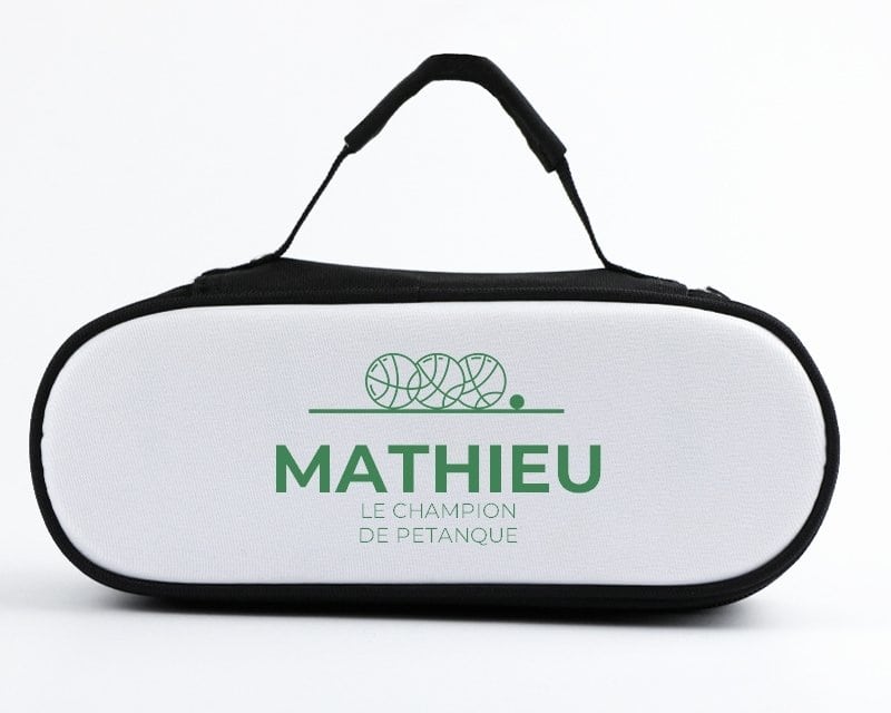 Sacoche de pétanque personnalisée pour un Mathieu