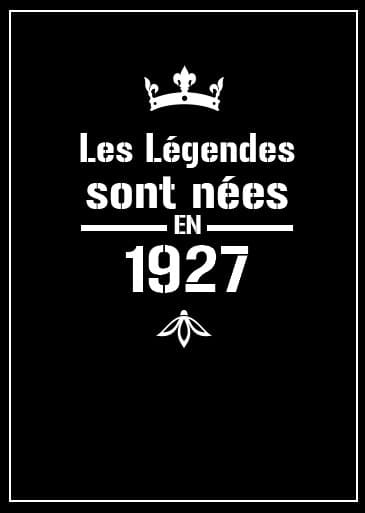 affiche légendes homme né en 1927