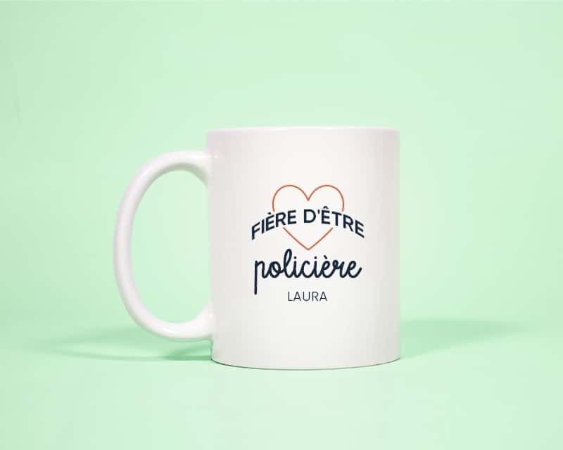 Mug personnalisé - Fière d'être policière