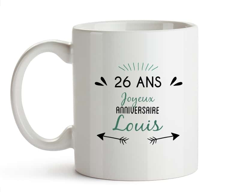 Mug personnalisable homme 26 ans