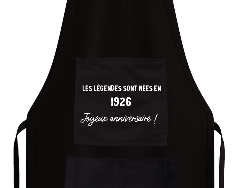 Tablier noir message générique année 1926