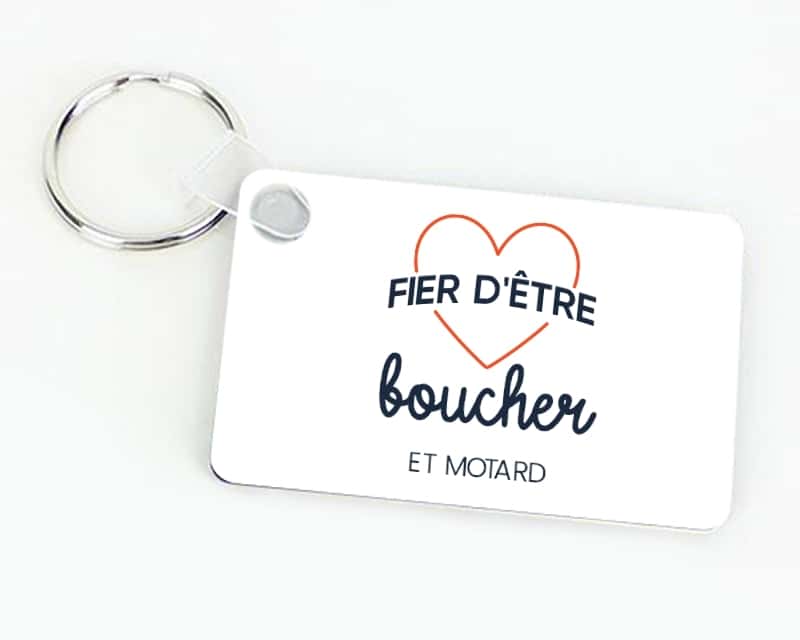 Porte-clés personnalisable - Fier d'être boucher