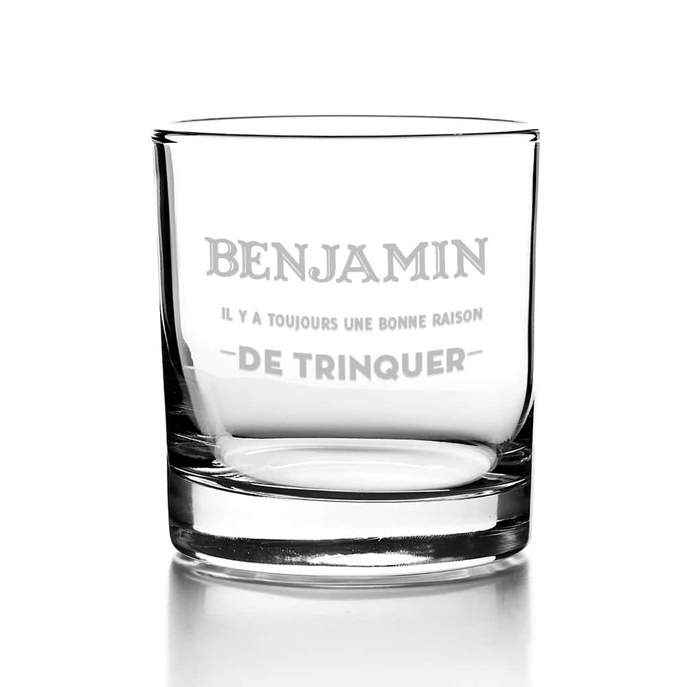 Verre à whisky personnalisé pour un Benjamin