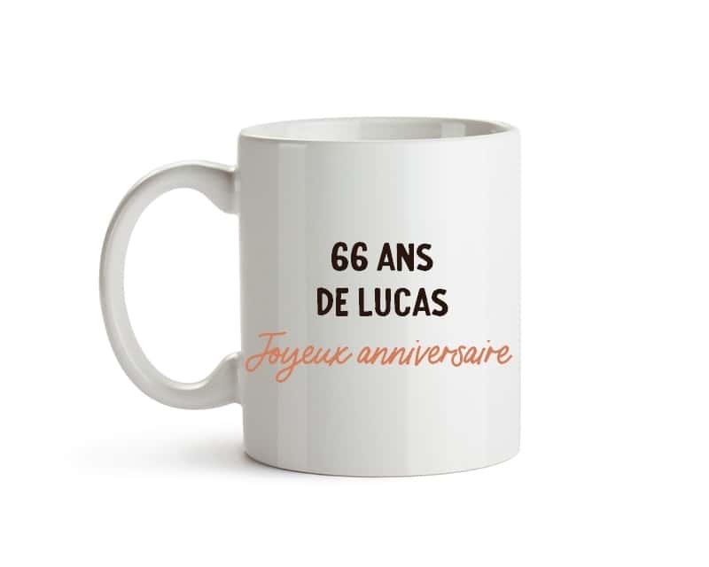 Mug personnalisable homme 66 ans