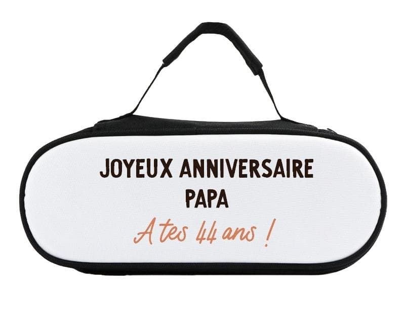 Sacoche de pétanque message papa 44 ans