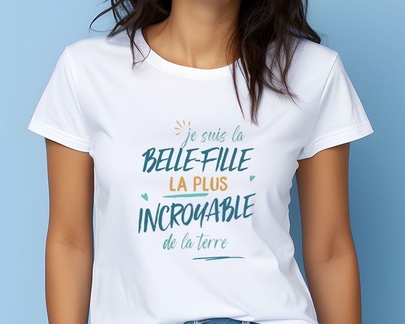 T-Shirt femme personnalisé : Belle-Fille la plus...