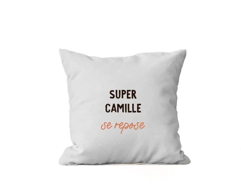 Coussin personnalisé pour une Camille