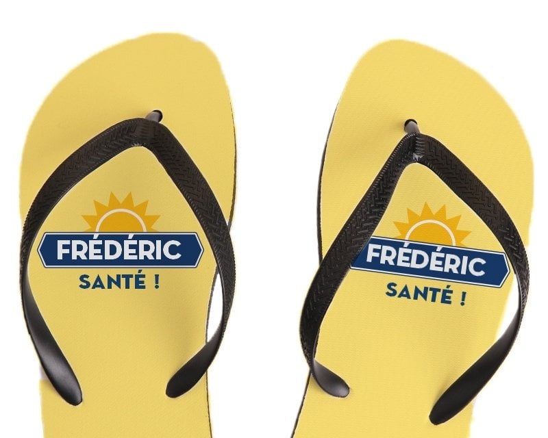 Tongs personnalisées pour un Frédéric