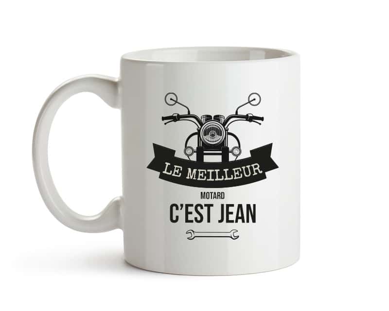 Mug personnalisé prénom - Motard