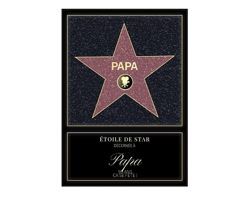 Affiche etoile de star papa 99 ans