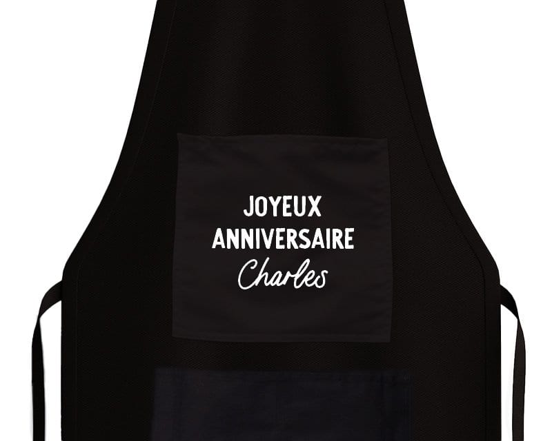 Tablier de cuisine personnalisé pour un Charles