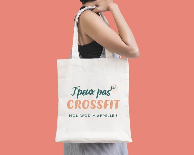 Tote bag personnalisable - J'peux pas j'ai crossfit