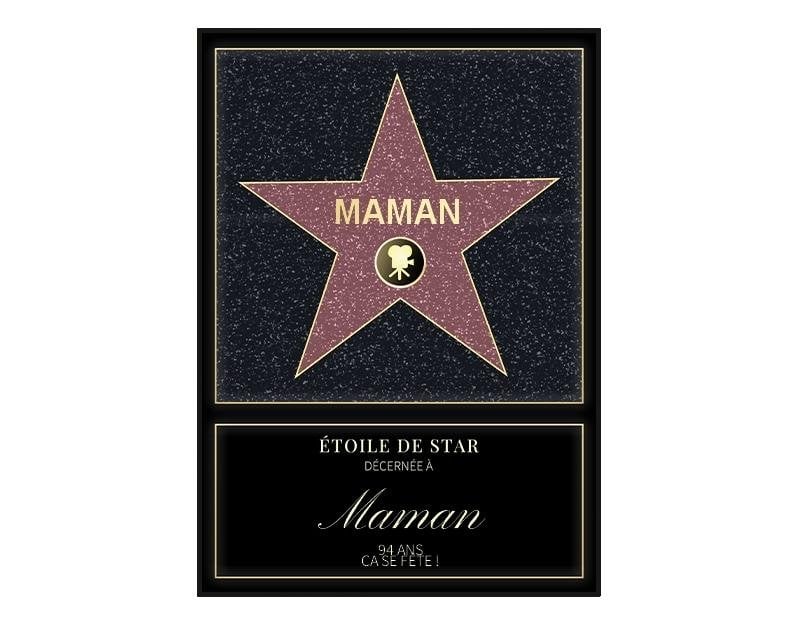 Affiche etoile de star maman 94 ans