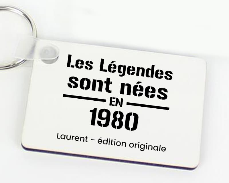 Porte-clés personnalisé - Les Légendes sont nées en 1980