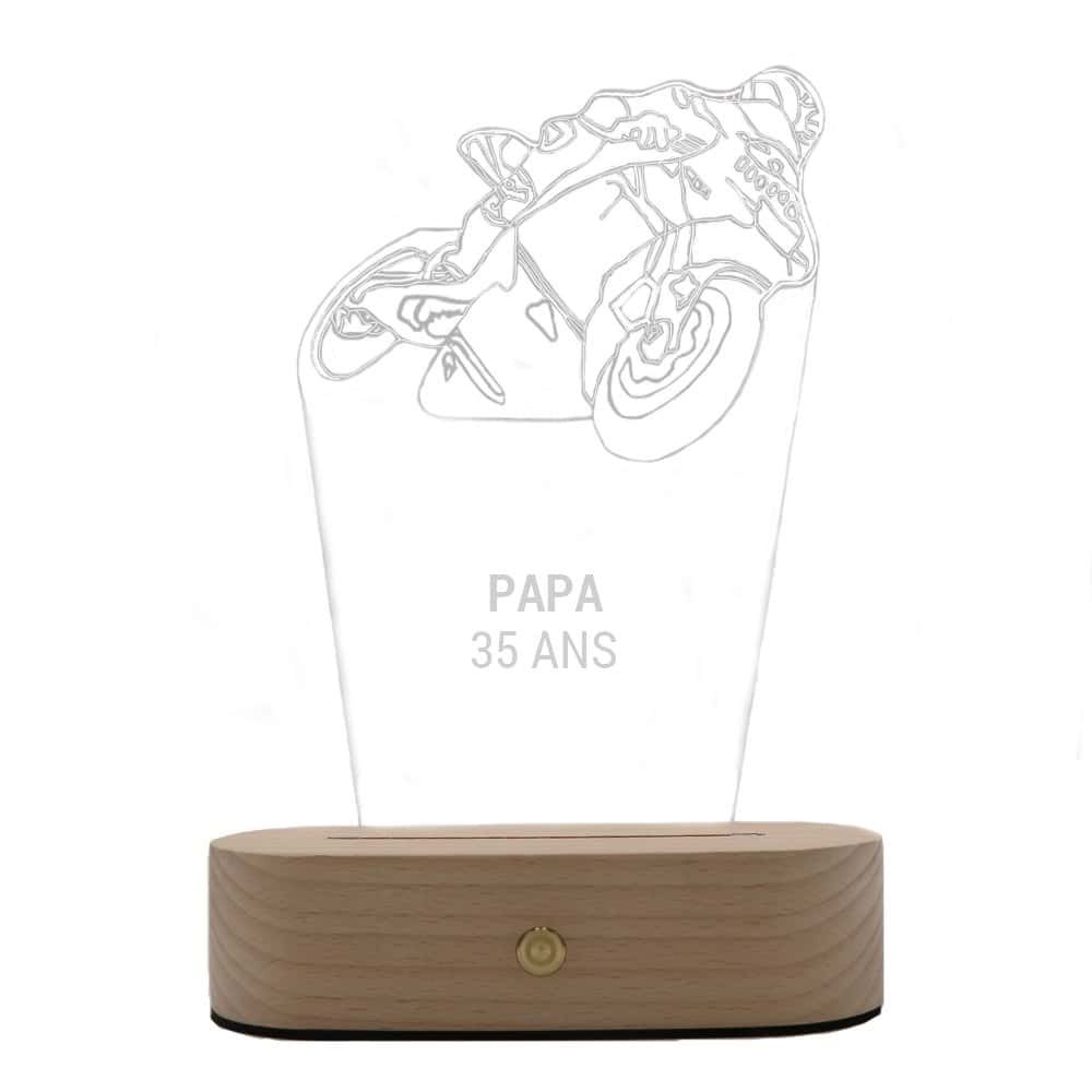 Lampe 3d moto papa 35 ans