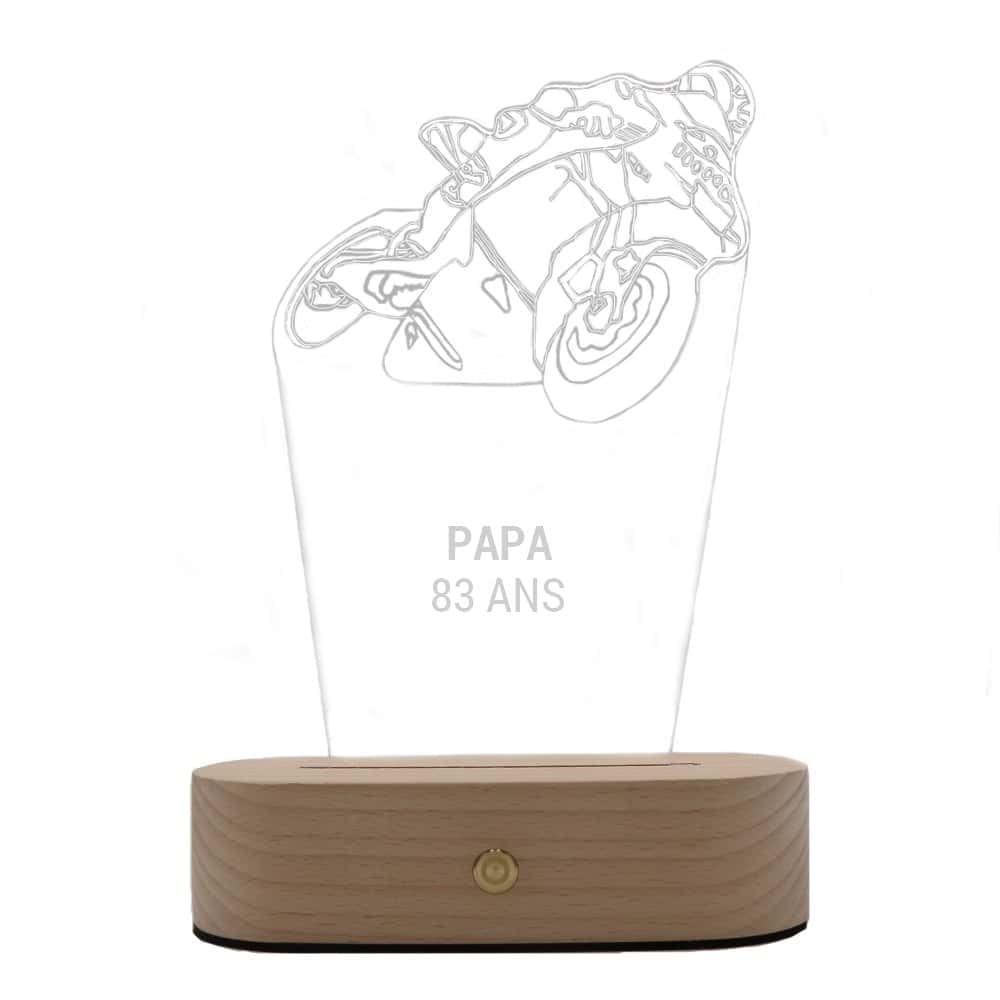 Lampe 3d moto papa 83 ans