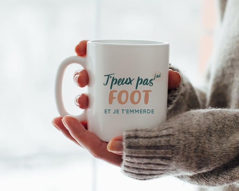 Mug personnalisé - J'peux pas j'ai foot