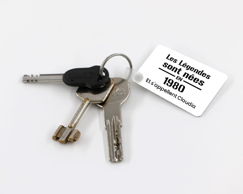 Porte-clés personnalisé - Les Légendes sont nées en 1980