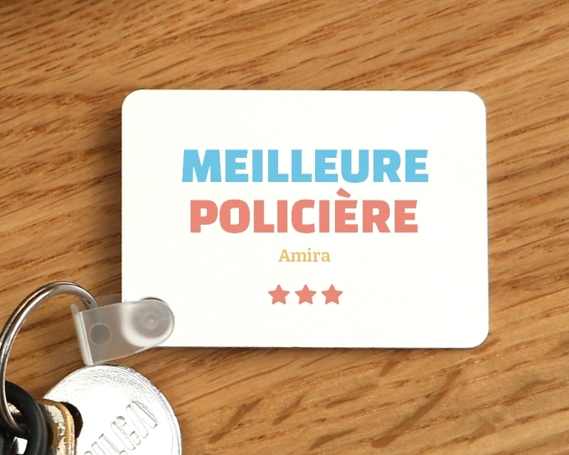 Porte-clés personnalisable - Meilleure Policière