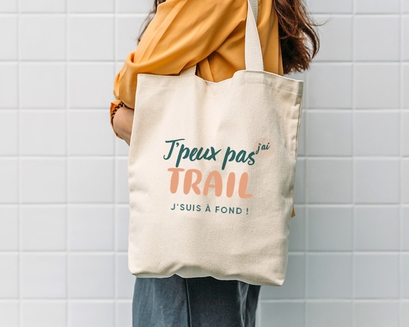 Tote bag personnalisable - J'peux pas j'ai trail