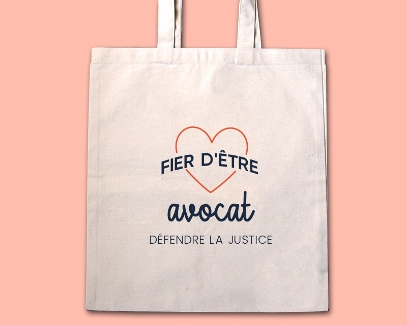 Tote bag personnalisable - Fier d'être avocat