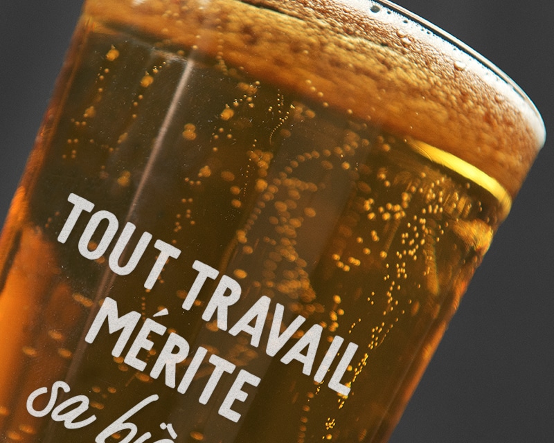 Verre à bière pinte message générique année 1925