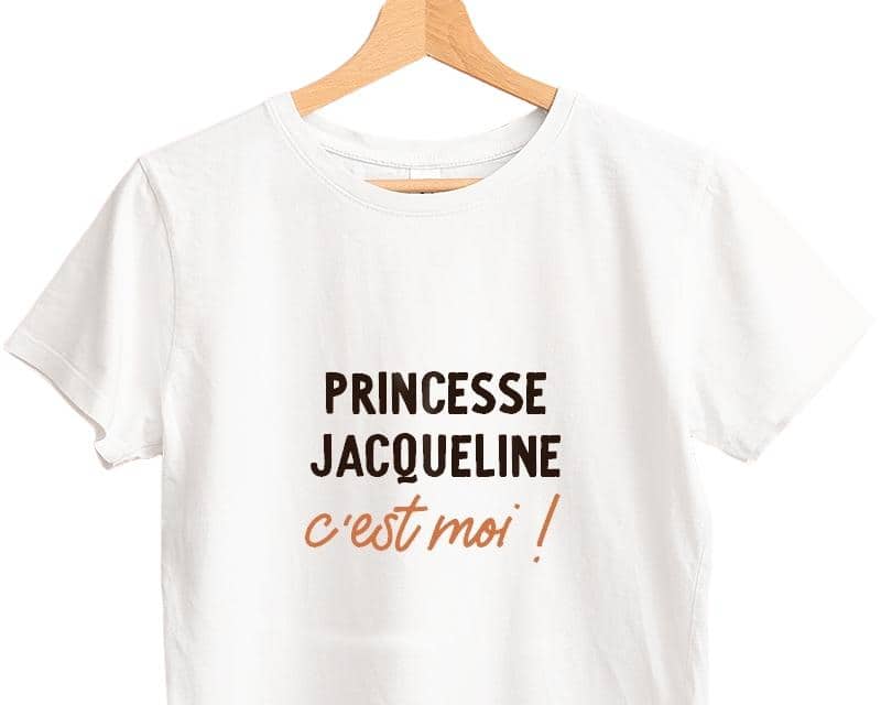 T-shirt blanc personnalisé pour une Jacqueline