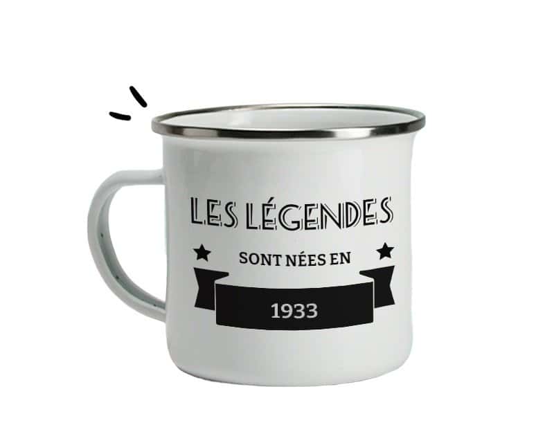 Mug émaillé légendes année 1933