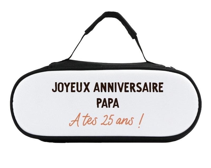 Sacoche de pétanque message papa 25 ans