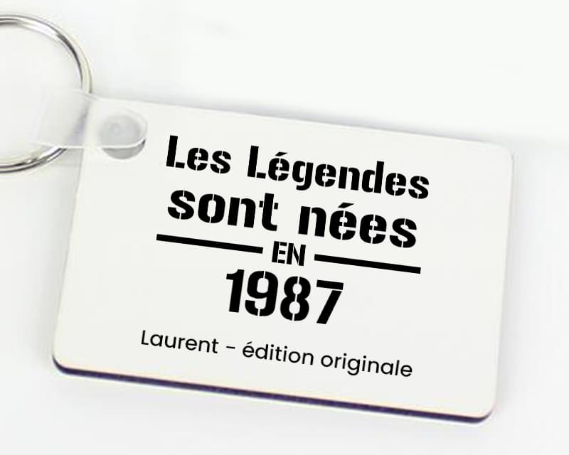 Porte-clés personnalisé - Les Légendes sont nées en 1987