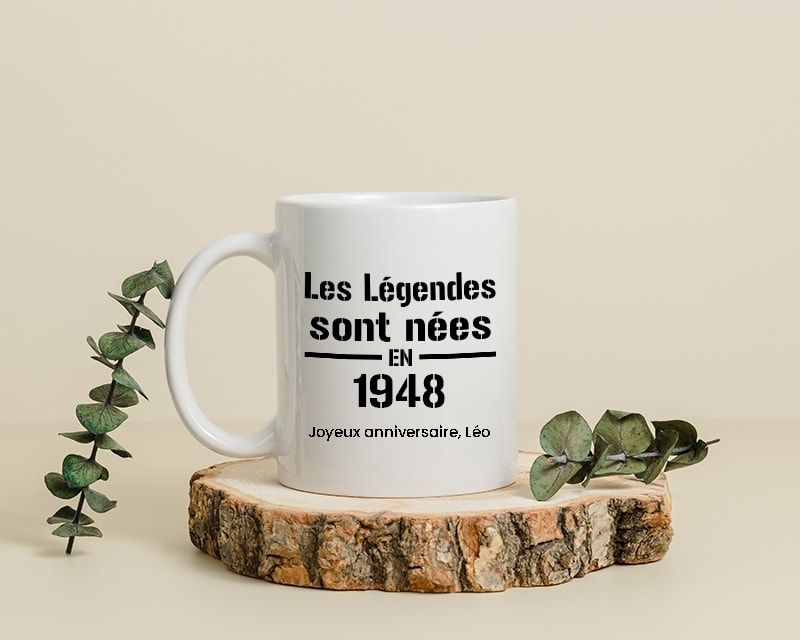 Mug personnalisé - Les Légendes sont nées en 1948