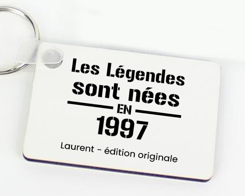 Porte-clés personnalisé - Les Légendes sont nées en 1997