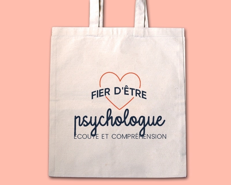 Tote bag personnalisable - Fier d'être psychologue