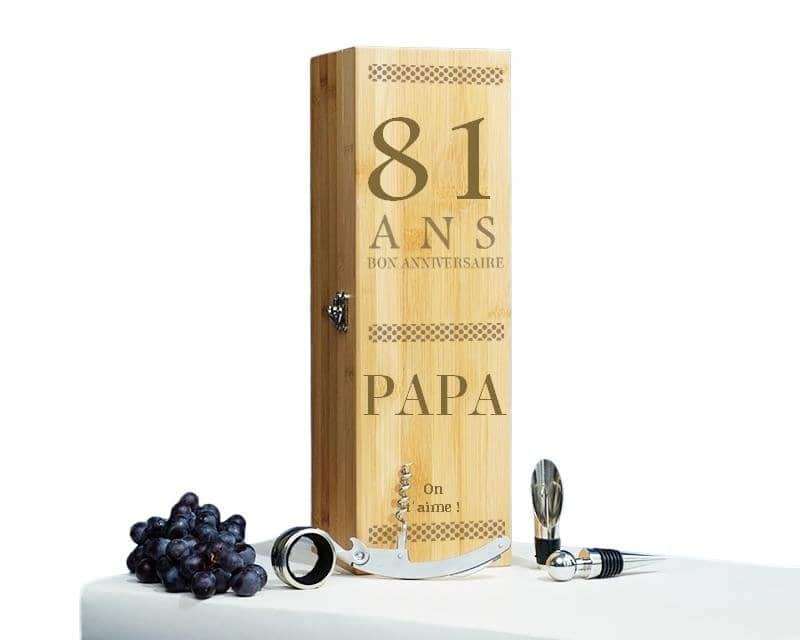 Coffret sommelier 4 accessoires papa 81 ans