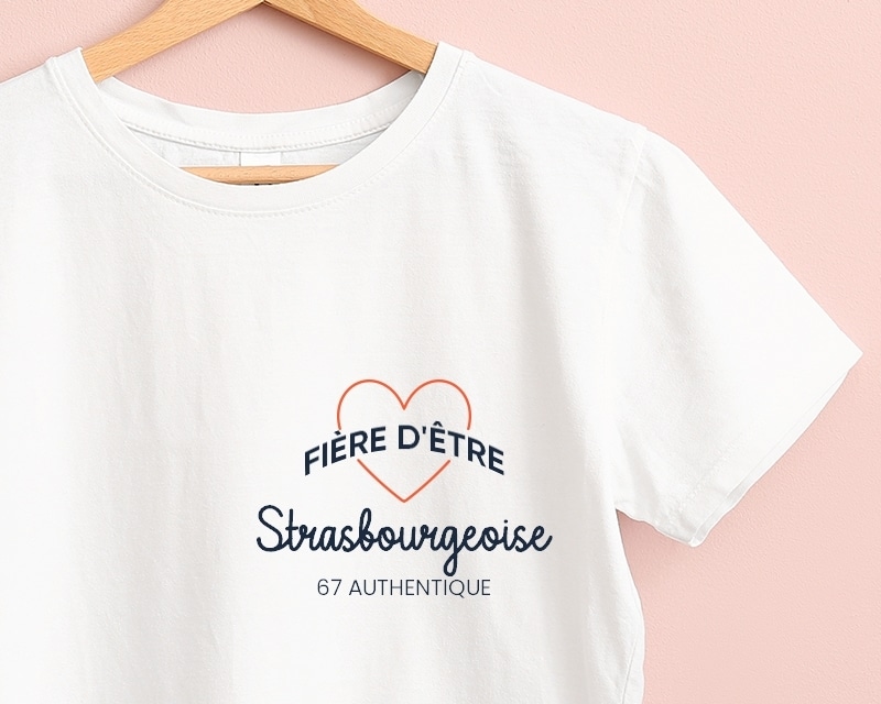 Tee shirt personnalisé femme - Fière d'être Strasbourgeoise