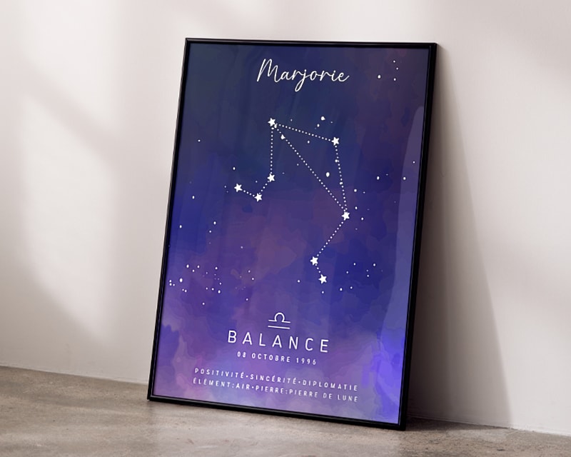 Affiche personnalisée Constellation - Balance