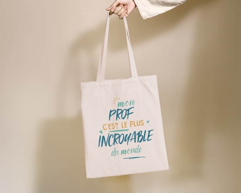 Tote bag personnalisé - Prof le plus...