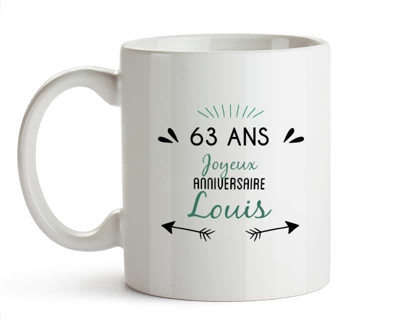 Mug personnalisable homme 63 ans