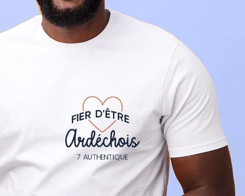 Tee shirt personnalisé homme - Fier d'être Ardéchois