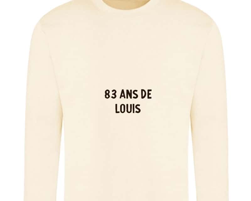 Sweat personnalisable homme 83 ans