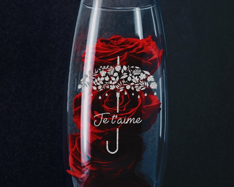 Vase ovale Je T'aime femme 100 ans