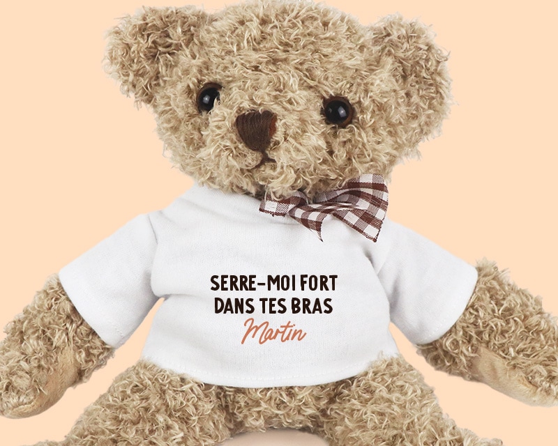 Ourson en peluche personnalisable - Message